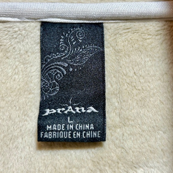 Prana Breathe Kari Hooded Wool Blend Jacket in Striped Gray, Size L - Picture 7 of 8